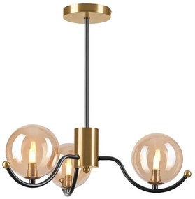 Lustră pe tijă GEORGIA 3xG9/5W/230V auriu/bej fumuriu