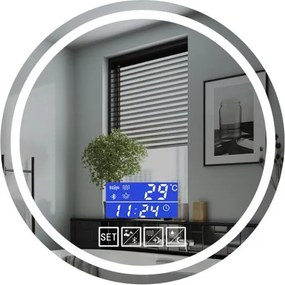 IREDA Oglindă de baie cu iluminare, 70 cm, difuzor