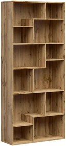 Biblioteca TETRIX, stejar wotan, PAL melaminat, 88x34x198 cm