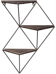 Raft decorativ de perete Duvelo 18 (Nuc + negru) . 1093665