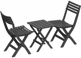 Set mobilier balcon Duramax 3 buc, antracit