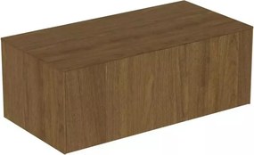Dulap baza suspendat Ideal Standard Atelier Conca finisaj nuc inchis 1 sertar cu blat 100 cm