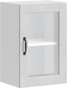 vidaXL Dulap de bucătărie cu ușă din sticlă „Porto” gri beton