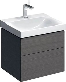 Dulap baza pentru lavoar suspendat Geberit Xeno2 gri 2 sertare 58 cm