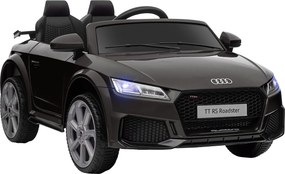 HOMCOM Masina Electrica pentru Copii AUDI TT, Auto Electrica pentru Copii 3-5 Ani cu Telecomanda, USB, Portiere care se deschid si Faruri LED, Negru