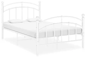 324974 vidaXL Cadru de pat, alb, 120x200 cm, metal