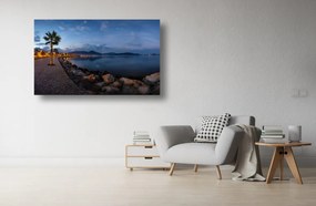 Tablou Canvas - Palmieri la malul lacului