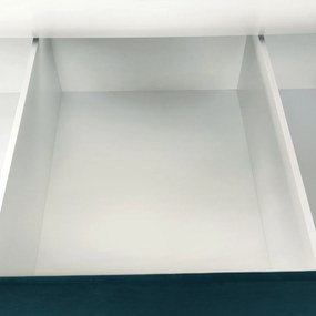 Pat boxspring, pat de o persoană, verde, 80x200, dreapta, SAFRA