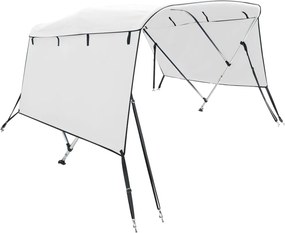 vidaXL Parasolar Bimini 3 arcuri, pereți laterali 183x(170-182)x137 cm
