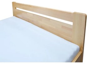 Pat dublu cu somieră și spațiu de depozitare din lemn masiv AMARA 180x200 cm fag