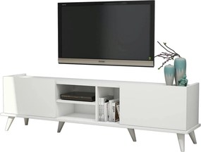 Comoda TV ELEGANTE 1320, alb, PAL melaminat, 180x34x52 cm