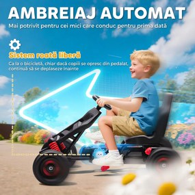 AIYAPLAY Kart cu pedale pentru copii 3-6 ani, max. 50 kg, cu suport pentru pahare și roți EVA antiderapante, roșu | Aosom Romania