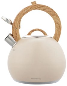 Fierbător fluierător Klausberg KB 7956, 3l, Mâner termoizolat, Fund multistrat, Inducție, Bej