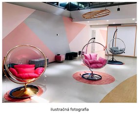 Fotoliu balansoar suspendat Belgica 2 (transparent + auriu + gri) . 1116273