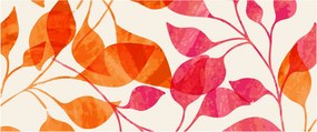 Tablou - Frunze portocalii (120x50 cm)