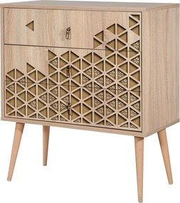 Comoda cu 3 sertare Trio 120, Vella, 80x40x90 cm, multicolor