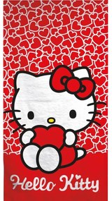 Hello Kitty Hearts prosop de baie, prosop de plajă 70*140cm (Uscare Rapidă)