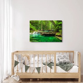 Tablou - Cascada verde (90x60 cm)