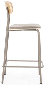 Scaun de bar Skoladin lemn de frasin taupe 95 cm