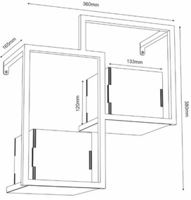 Ghiveci de flori de perete 38x35,5 cm