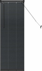 vidaXL Jaluzele venetiene Manual Negru 130 x 45 cm Aluminiu