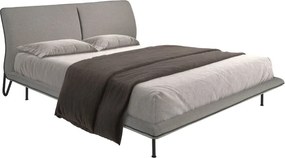 Pat dublu tapitat design LUX Dark grey 180x200cm