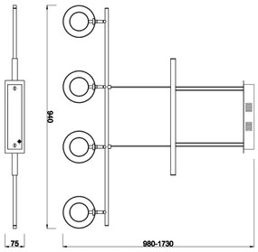 Lustră LED pe cablu PRATER 4xLED/4,5W/230V Reality