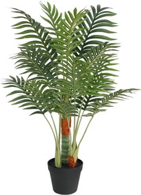 vidaXL Palmier artificial cu 3 trunchiuri, verde, 85 cm, PP