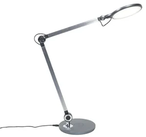 Lampă de masă de design gri incluzând LED cu touch și încărcător prin inducție - Don