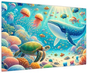 Tablou - Lumea sub apă (90x60 cm)