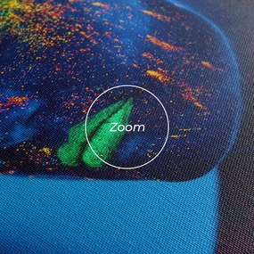 Tablou Canvas, 40x80cm, Dormitor si Living, Abstracte, Culori vibrante, Fluorescent Couple