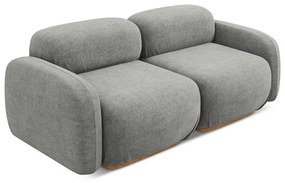 Canapea modulară gri cu tapițerie din țesătură bouclé 190 cm Ailani – Makamii