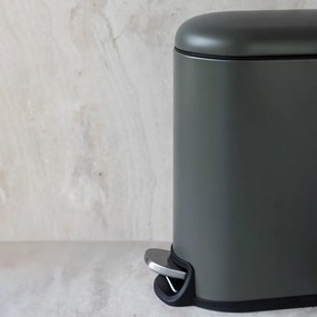 Coș de gunoi verde închis cu pedală din metal 5 l Mini Walther – Mette Ditmer Denmark