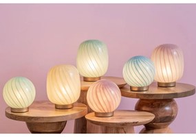Veioză roz-deschis cu abajur din sticlă (înălțime 20 cm) Summer Globe – Leitmotiv