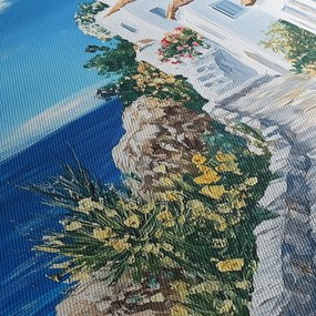 Tablou - Alee lângă mare (cu ceas) (90x30 cm)