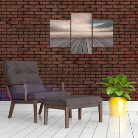 Tablou - Pier la apus de soare (90x60 cm)