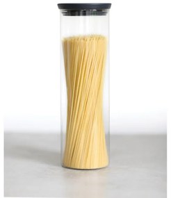 Borcan din sticla Brabantia Stackable 646873, 1,9 L, Inchidere ermetica, Transparent/Gri inchis