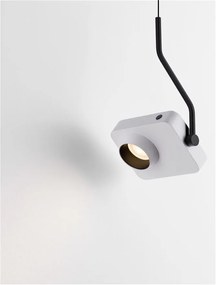 Pendul LED cu spot directionabil stil minimalist KEDROS alb