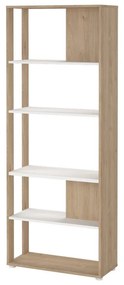 Bibliotecă albă/cu aspect de lemn de stejar 80x205 cm Sign – Tvilum