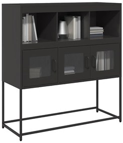 vidaXL Dulap, negru, 100,5x39x107 cm, oțel laminat la rece