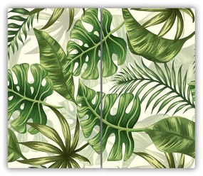 Tocator din sticla frunze tropicale