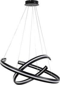 Rabalux 72052 - Lampă suspendată LED reglabilă pe cablu ZADIE 80W/230V 3000-6500K negru + telecomandă