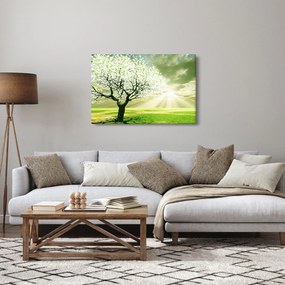 Tablou cu copaci pe luncă (90x60 cm)