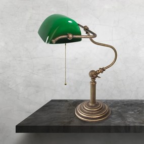 Lampa de birou din alama design clasic Banker