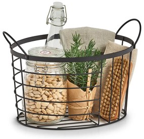 Coș metalic negru, 35 x 23,5 x 23 cm, ZELLER