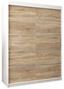 Dulap de haine 150 cm Verika 1 150 (alb + stejar sonoma). 1063703