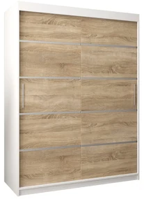 Dulap de haine 150 cm Verika 1 150 (alb + stejar sonoma). 1063703