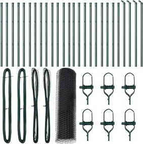 vidaXL Stâlp de gard. Gri 50 x 0,5 m (13 mm plasă) Oțel și PVC