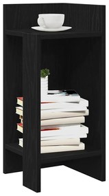 vidaXL Masă laterală cu poliță negru 25,5x27x60 cm