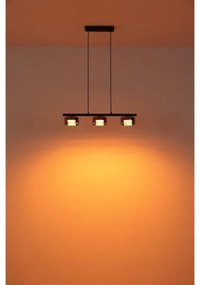 Lustră LED pe cablu Globo 16055-3HS HIGGINS 3xGX53/6W/230V fumuriu/negru